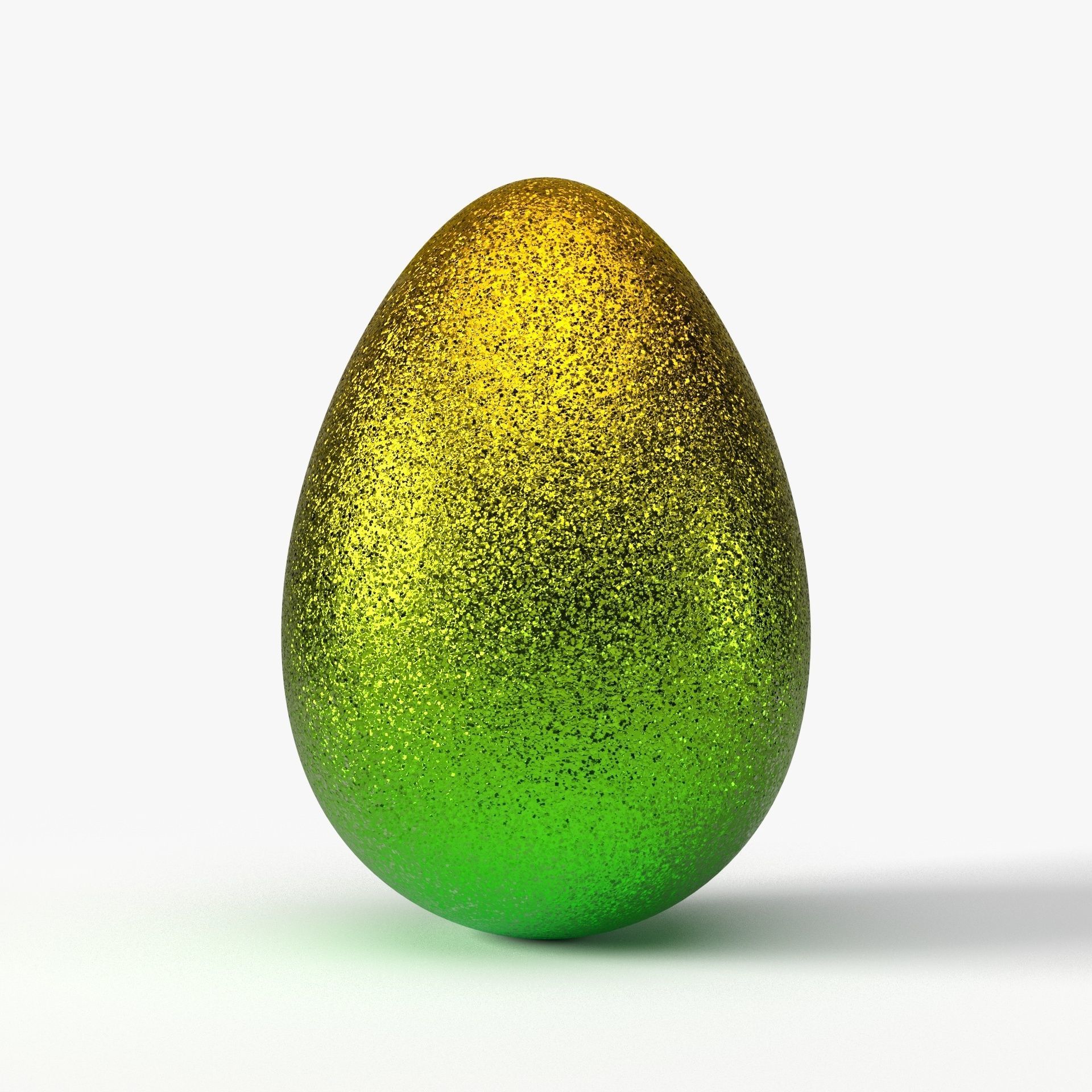 Glittering easter egg with gradient colors in 4K PBR Low-poly 3D model_1