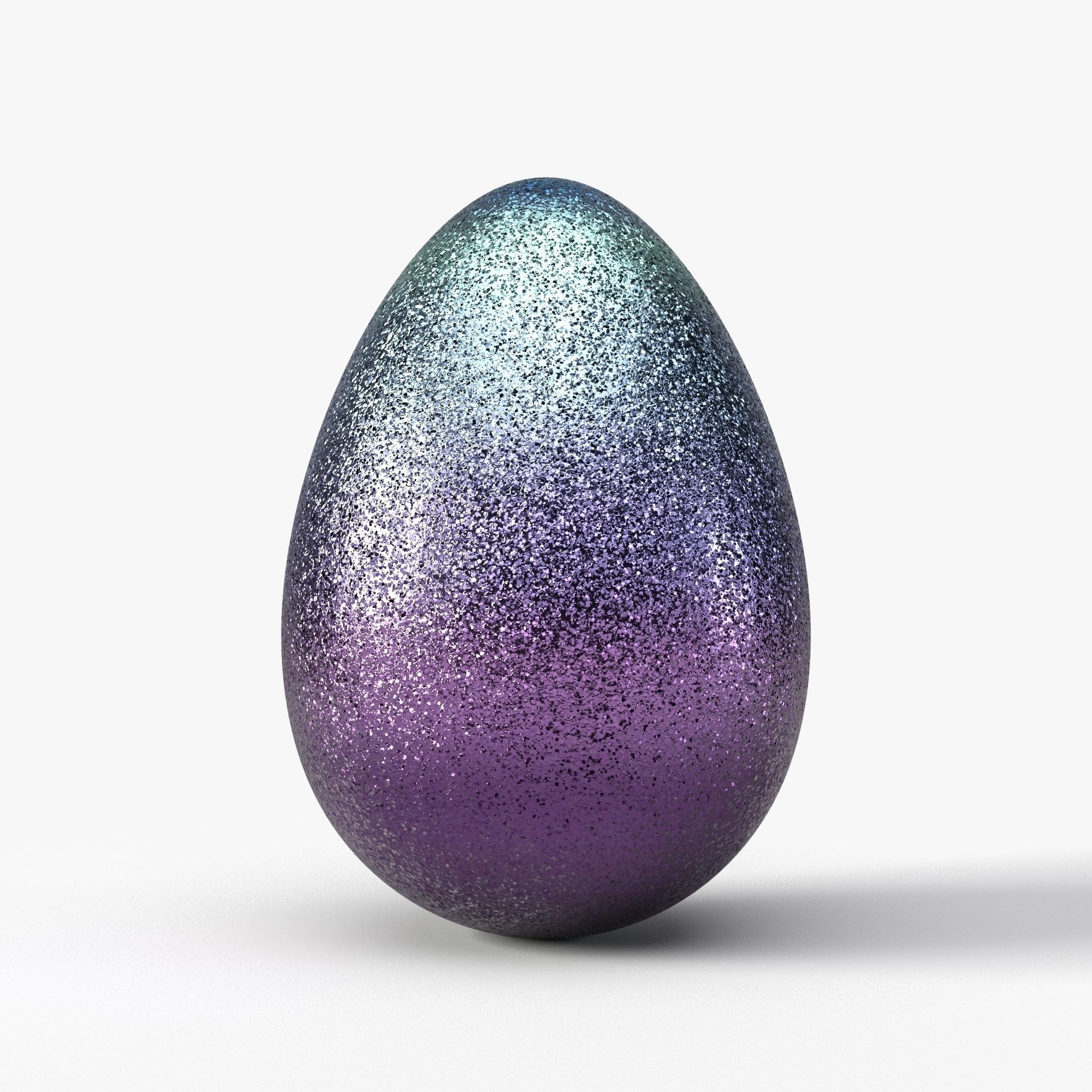 Glittering easter egg with gradient colors in 4K PBR Low-poly 3D model_5