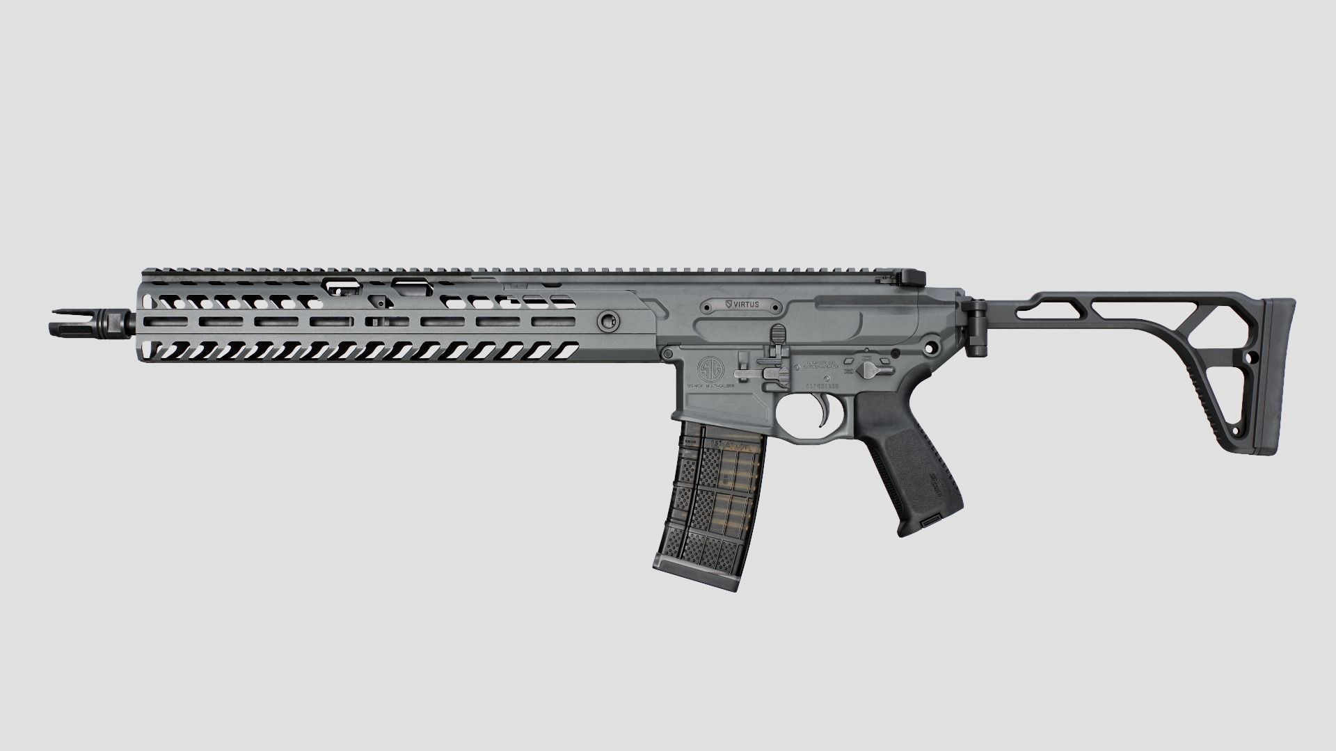 Sig Sauer MCX Virtus Assault Rifle Low-poly 3D model_16