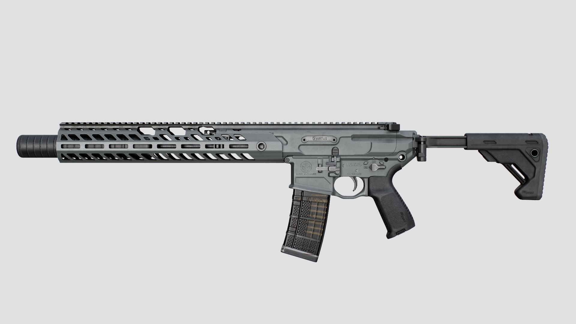 Sig Sauer MCX Virtus Assault Rifle Low-poly 3D model_25