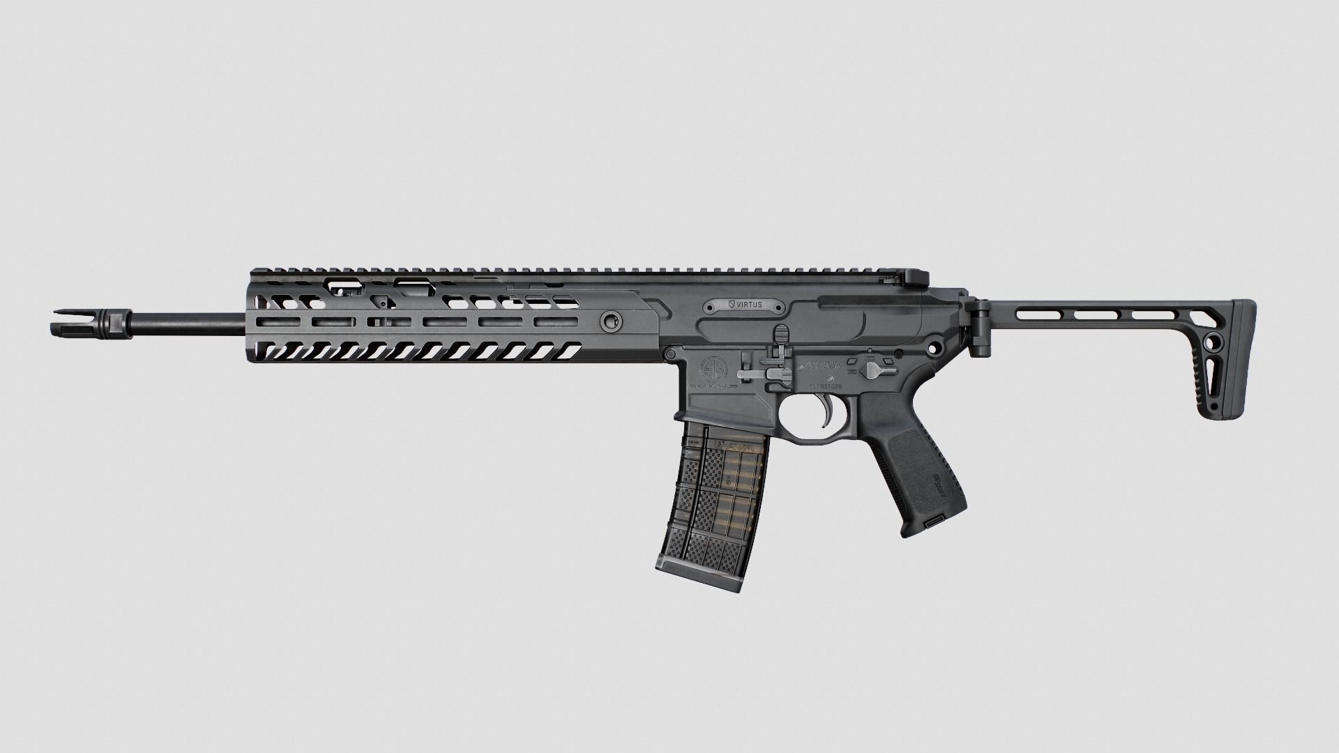 Sig Sauer MCX Virtus Assault Rifle Low-poly 3D model_12