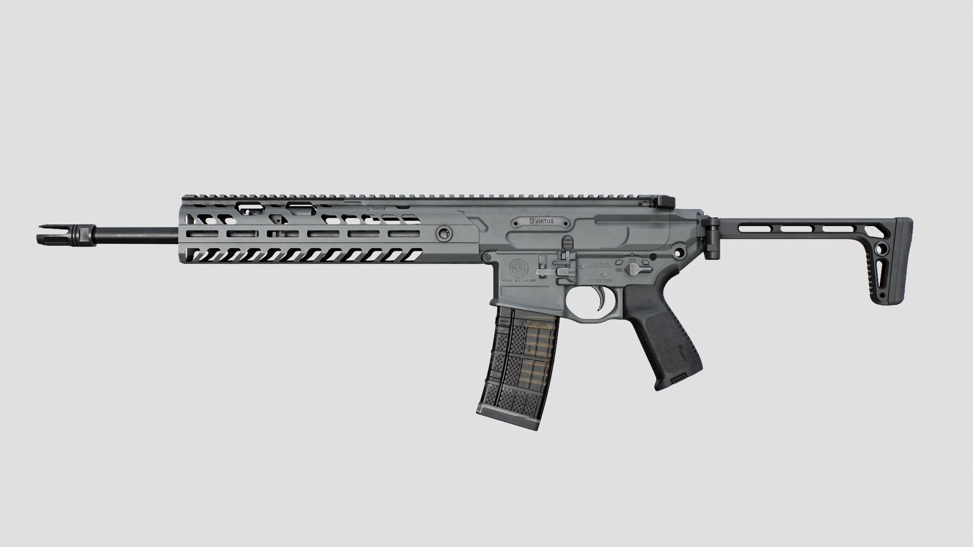 Sig Sauer MCX Virtus Assault Rifle Low-poly 3D model_13