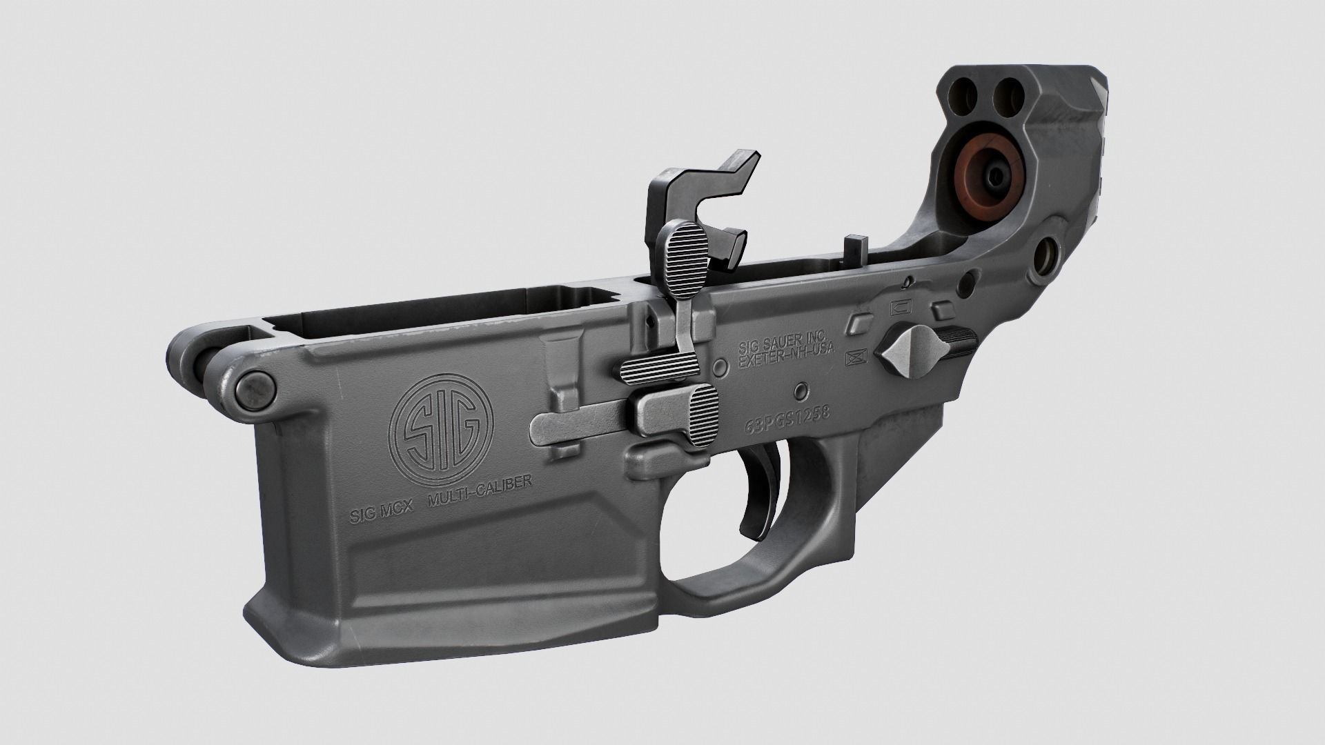 Sig Sauer MCX Virtus Assault Rifle Low-poly 3D model_33