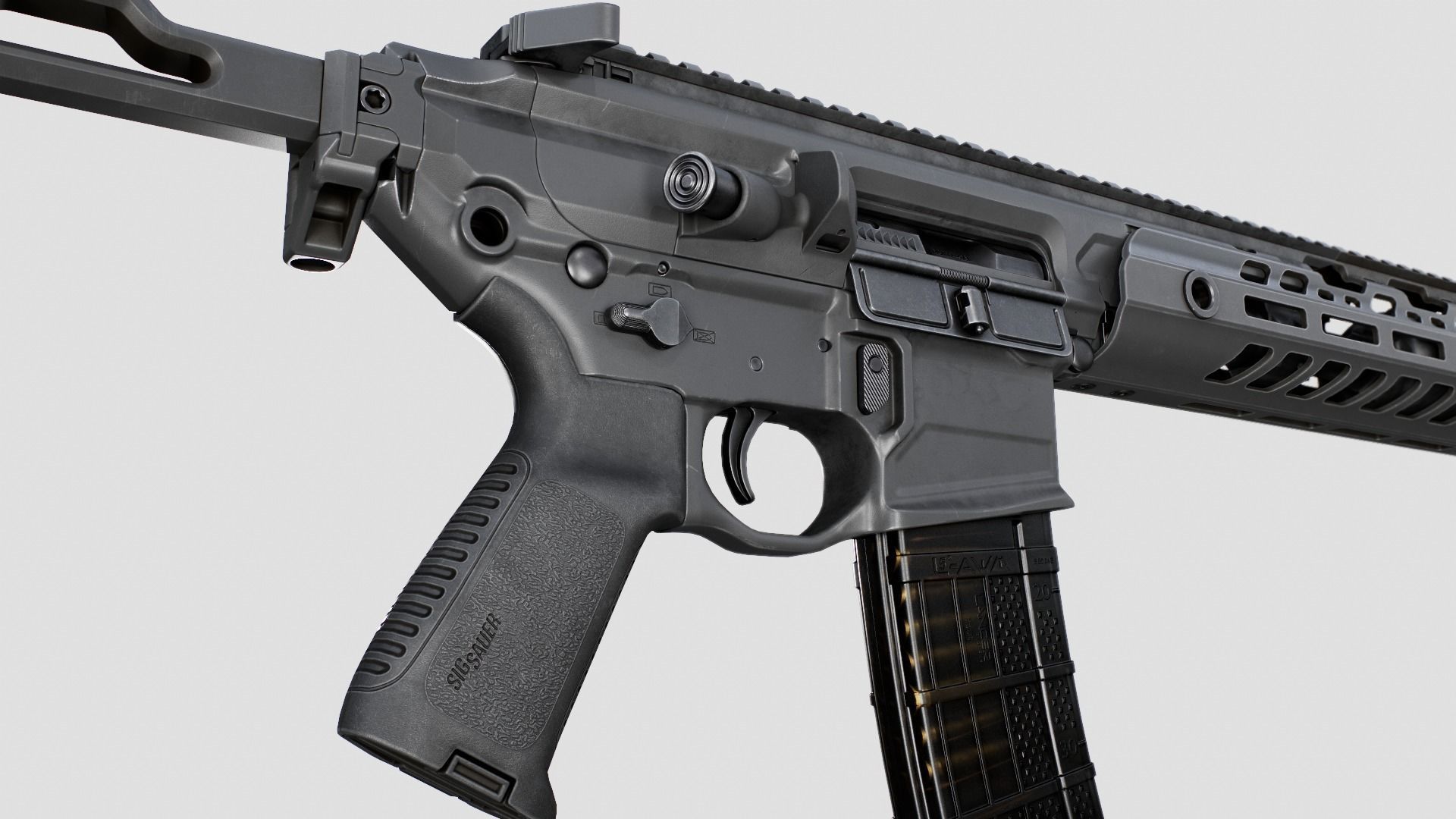 Sig Sauer MCX Virtus Assault Rifle Low-poly 3D model_30