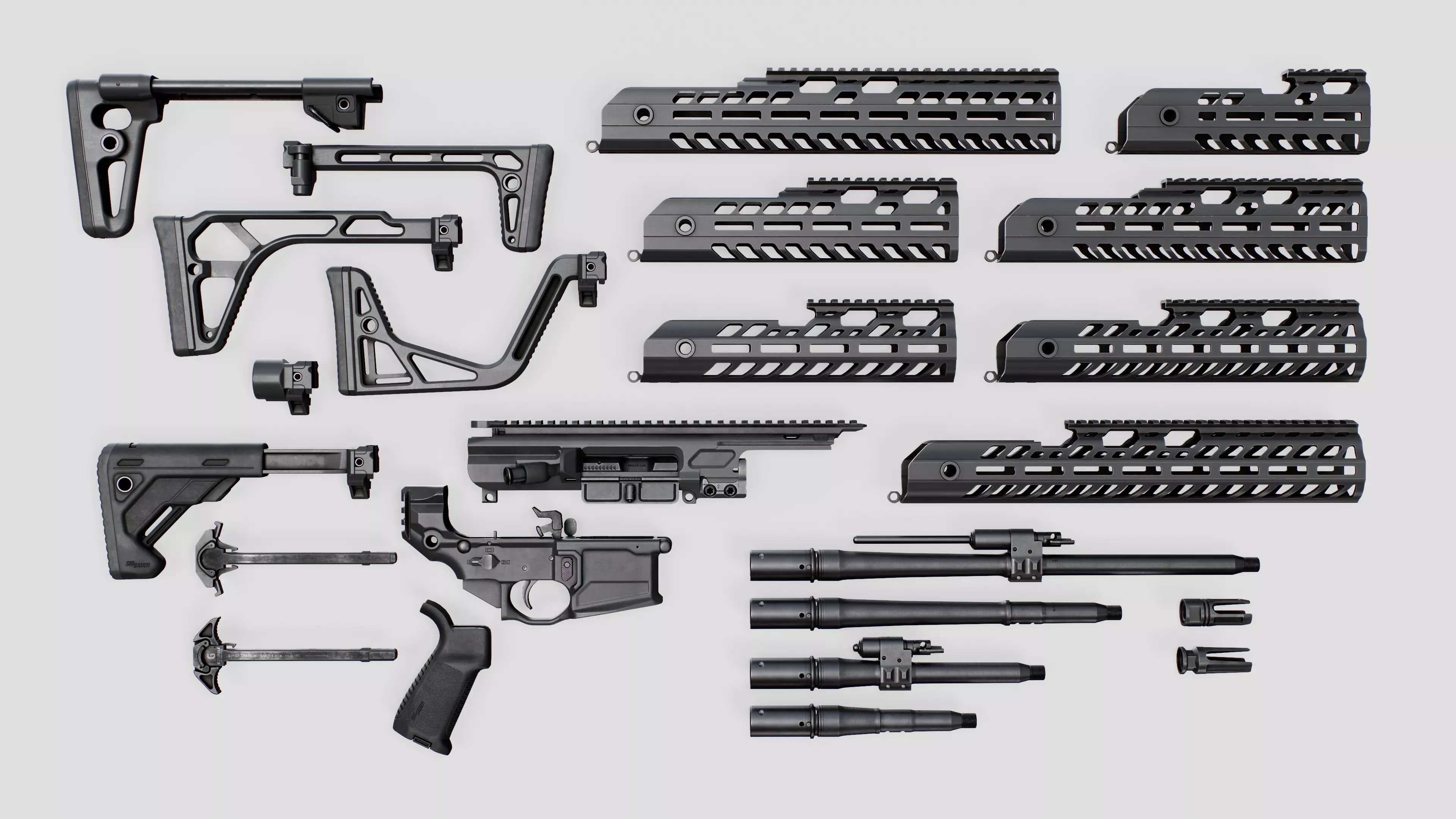 Sig Sauer MCX Virtus Assault Rifle Low-poly 3D model_0