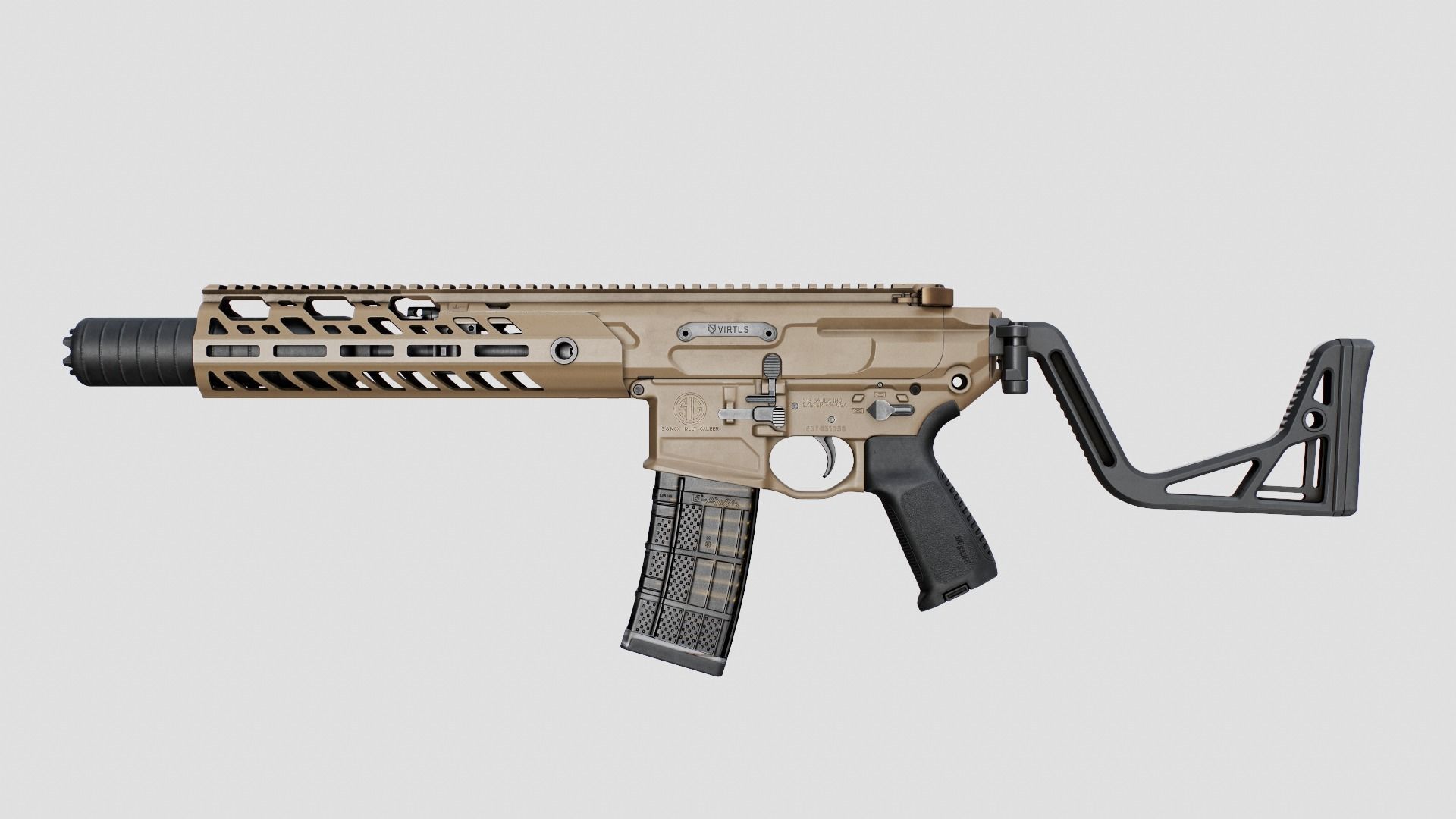 Sig Sauer MCX Virtus Assault Rifle Low-poly 3D model_20