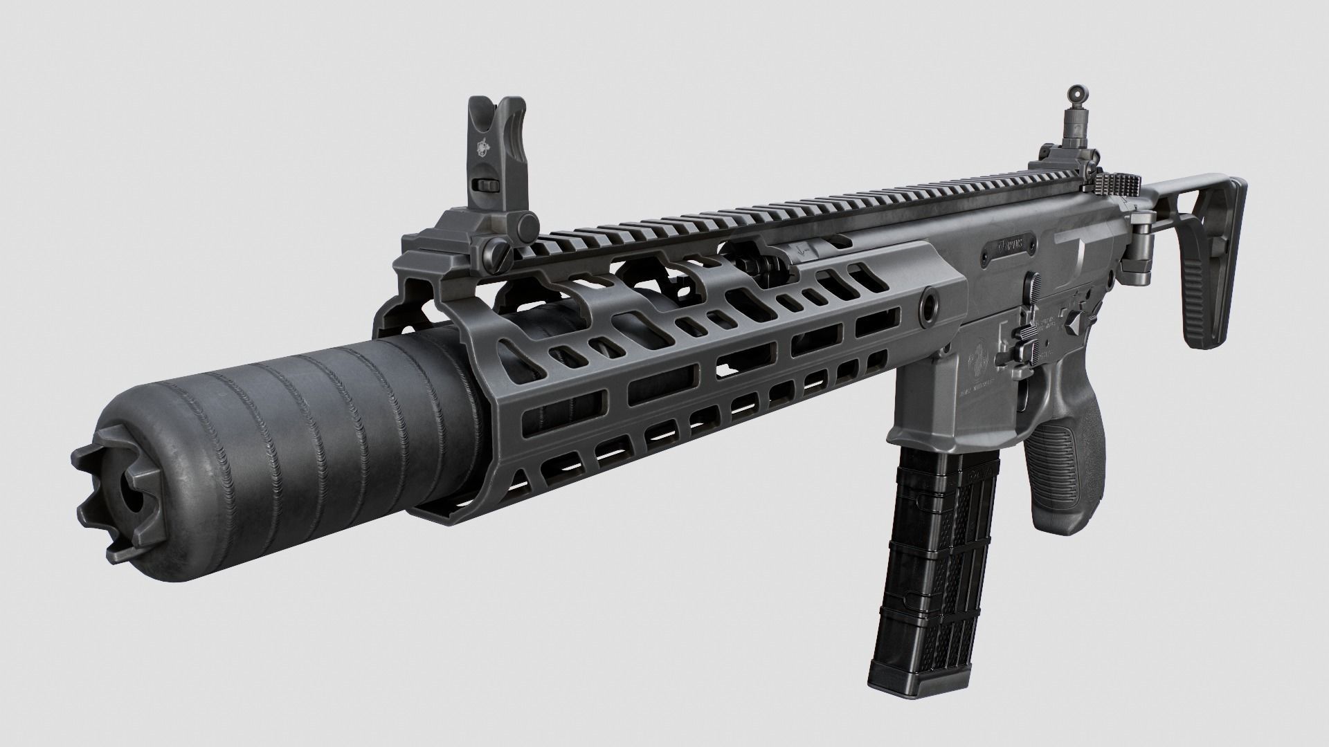 Sig Sauer MCX Virtus Assault Rifle Low-poly 3D model_51