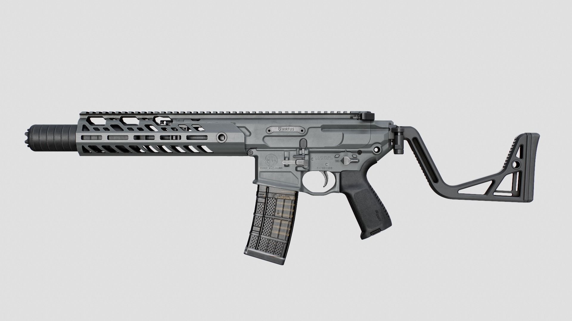 Sig Sauer MCX Virtus Assault Rifle Low-poly 3D model_19