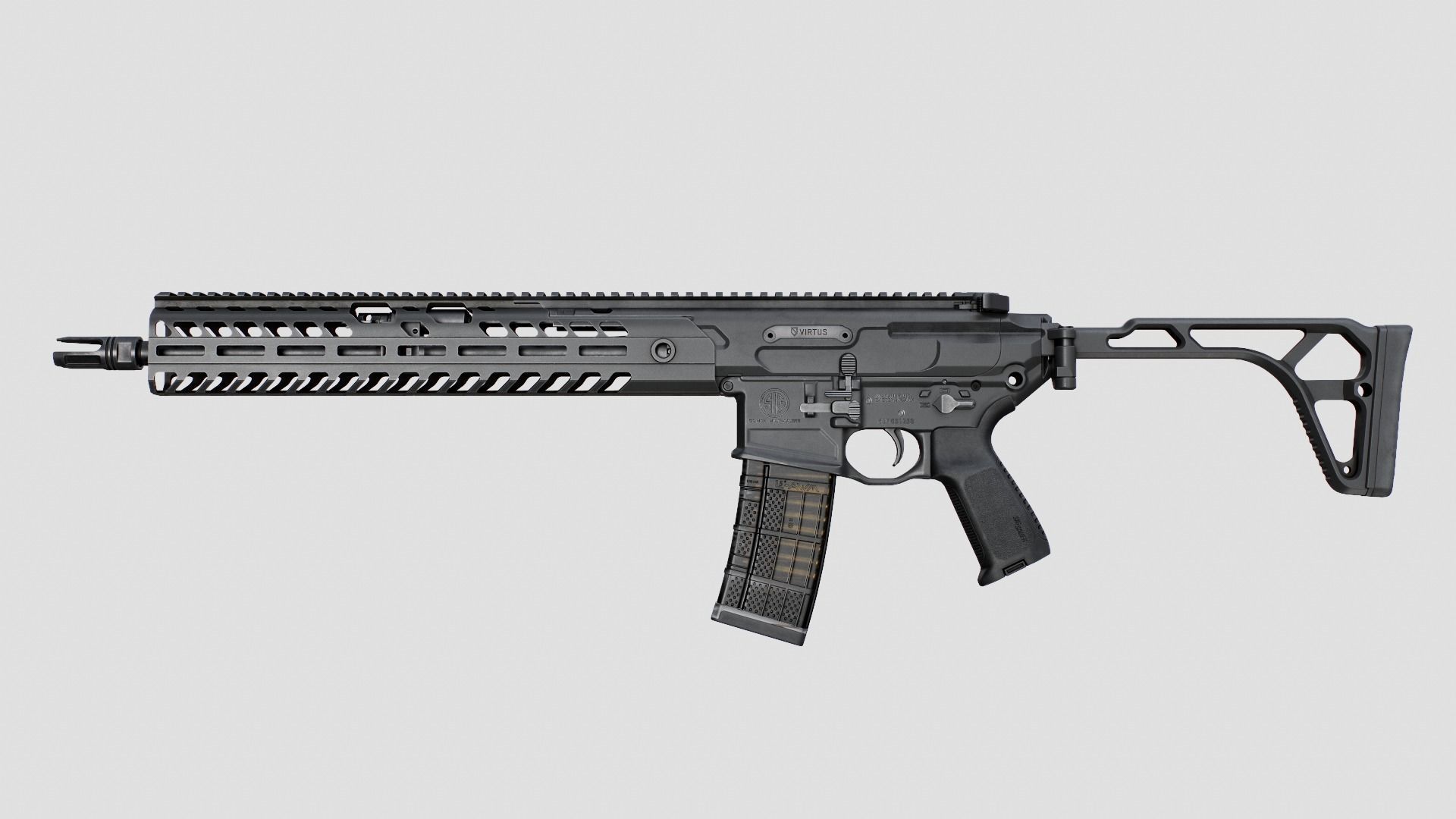 Sig Sauer MCX Virtus Assault Rifle Low-poly 3D model_15