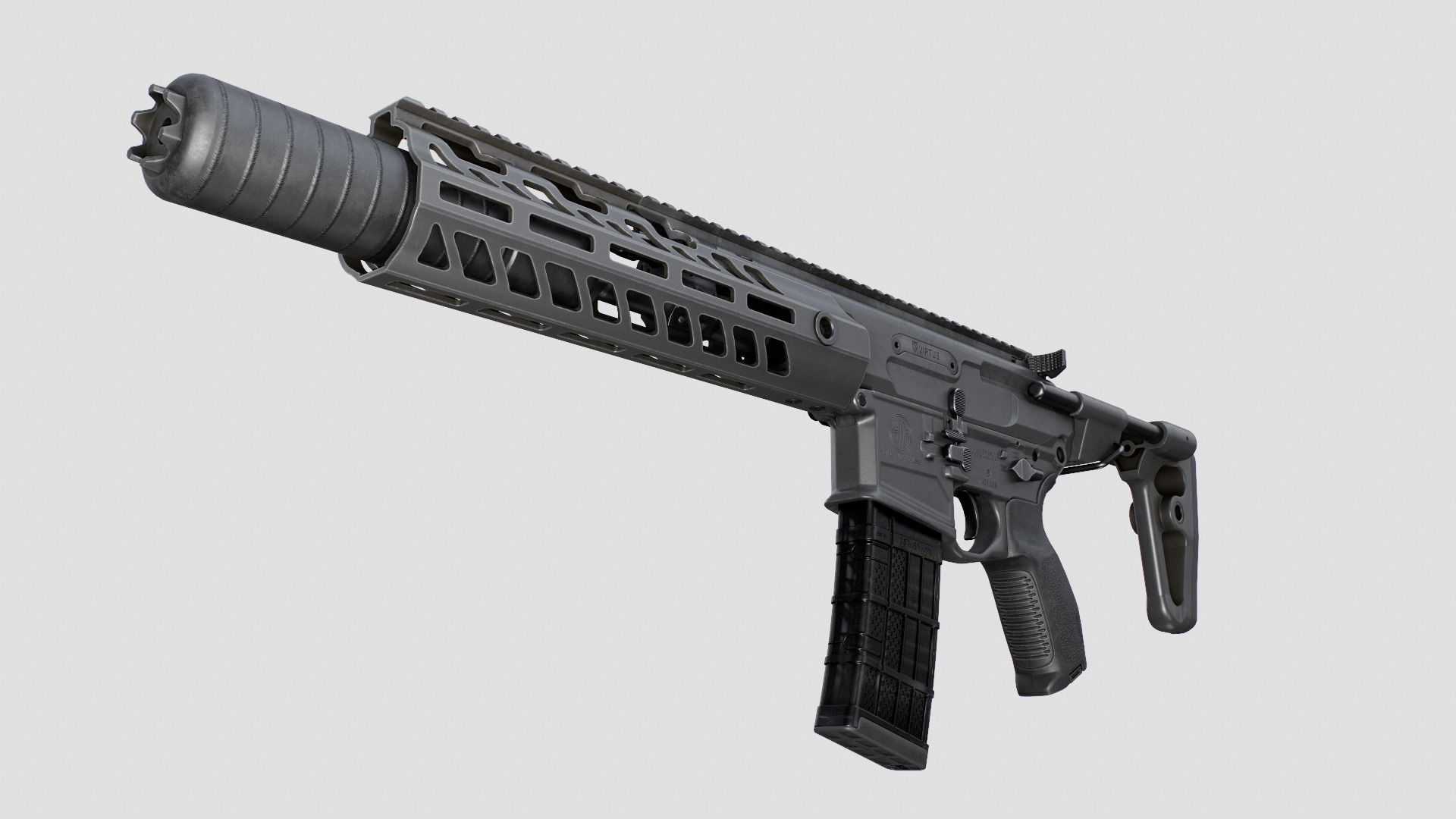 Sig Sauer MCX Virtus Assault Rifle Low-poly 3D model_27