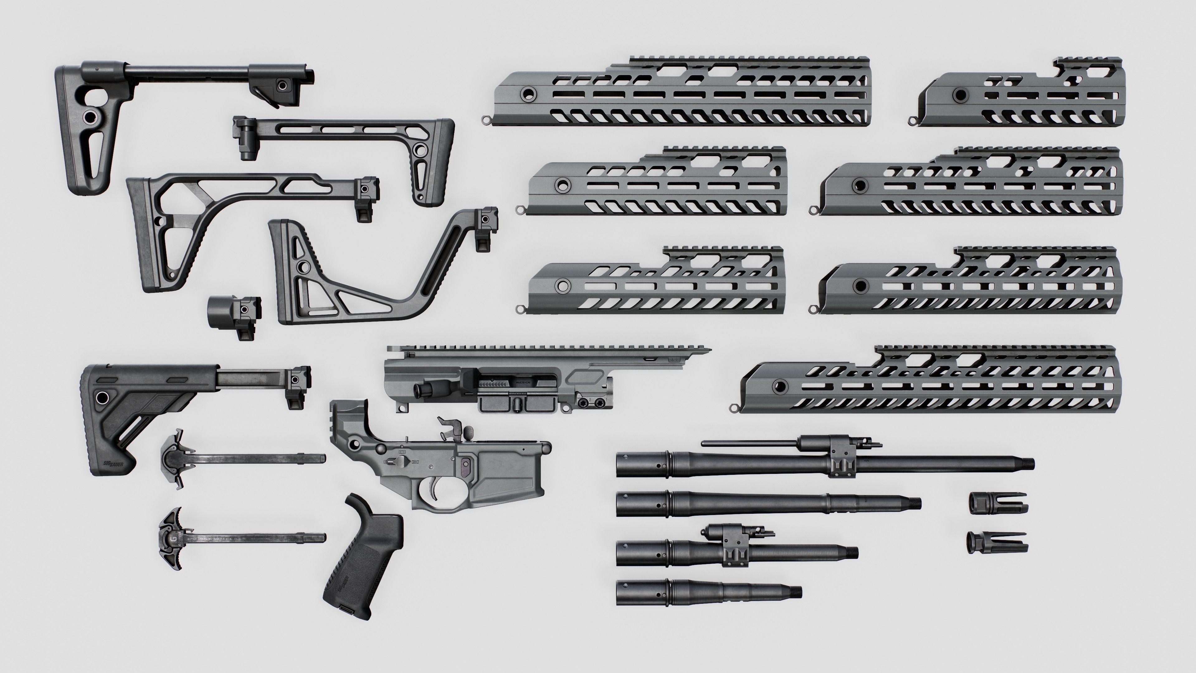 Sig Sauer MCX Virtus Assault Rifle Low-poly 3D model_5