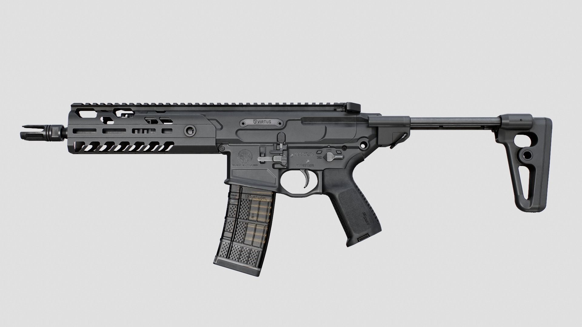 Sig Sauer MCX Virtus Assault Rifle Low-poly 3D model_6