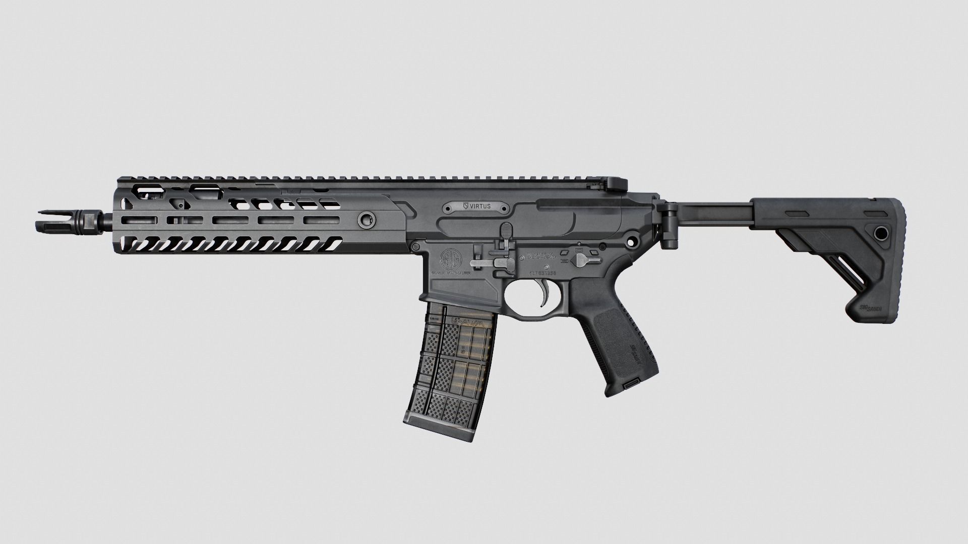 Sig Sauer MCX Virtus Assault Rifle Low-poly 3D model_9