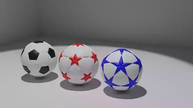 Footballs 3D MODEL soccer balls