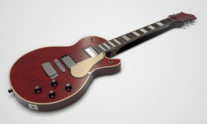 Electric Guitar Low-poly 3D model