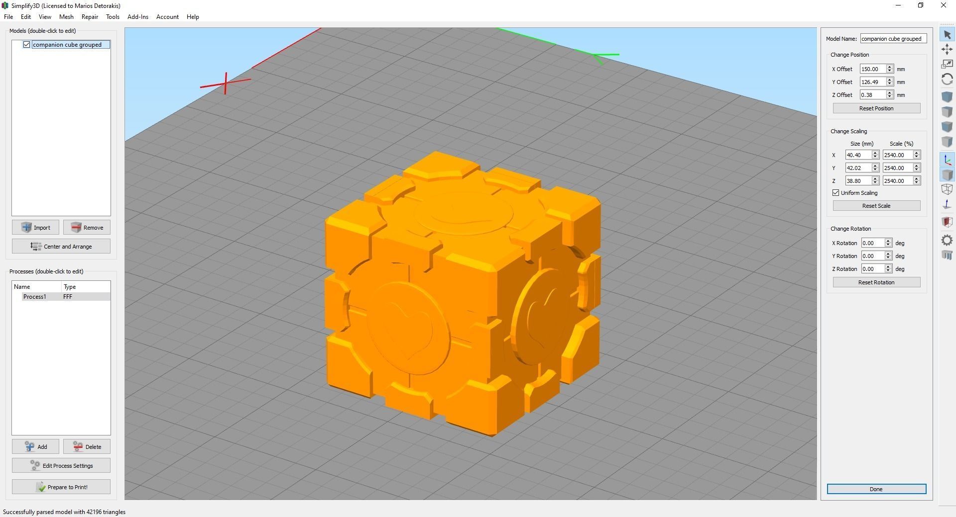 Companion Cube 3D print model_6