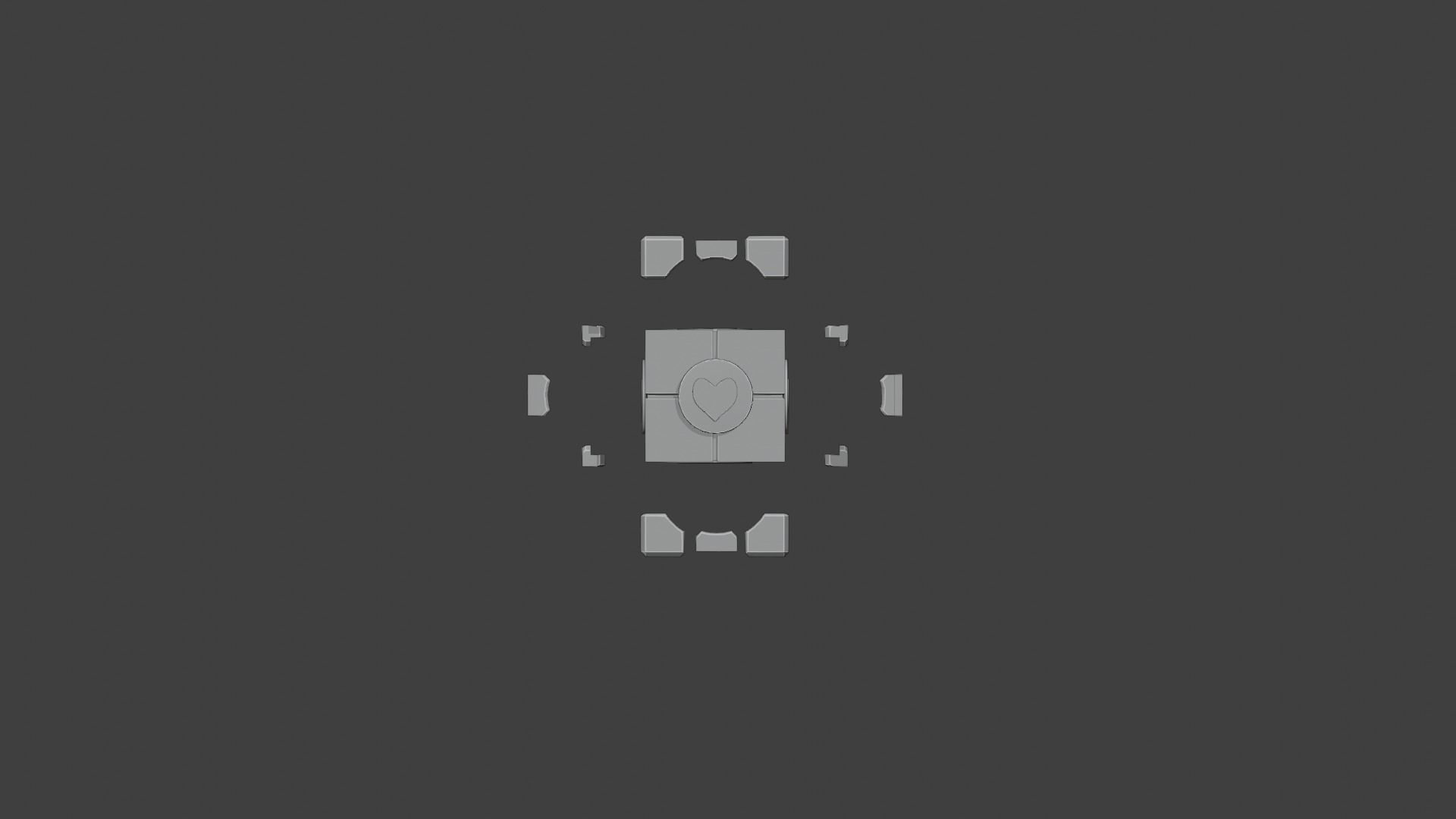 Companion Cube 3D print model_5