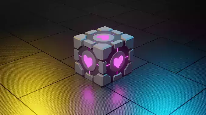 Companion Cube 3D print model