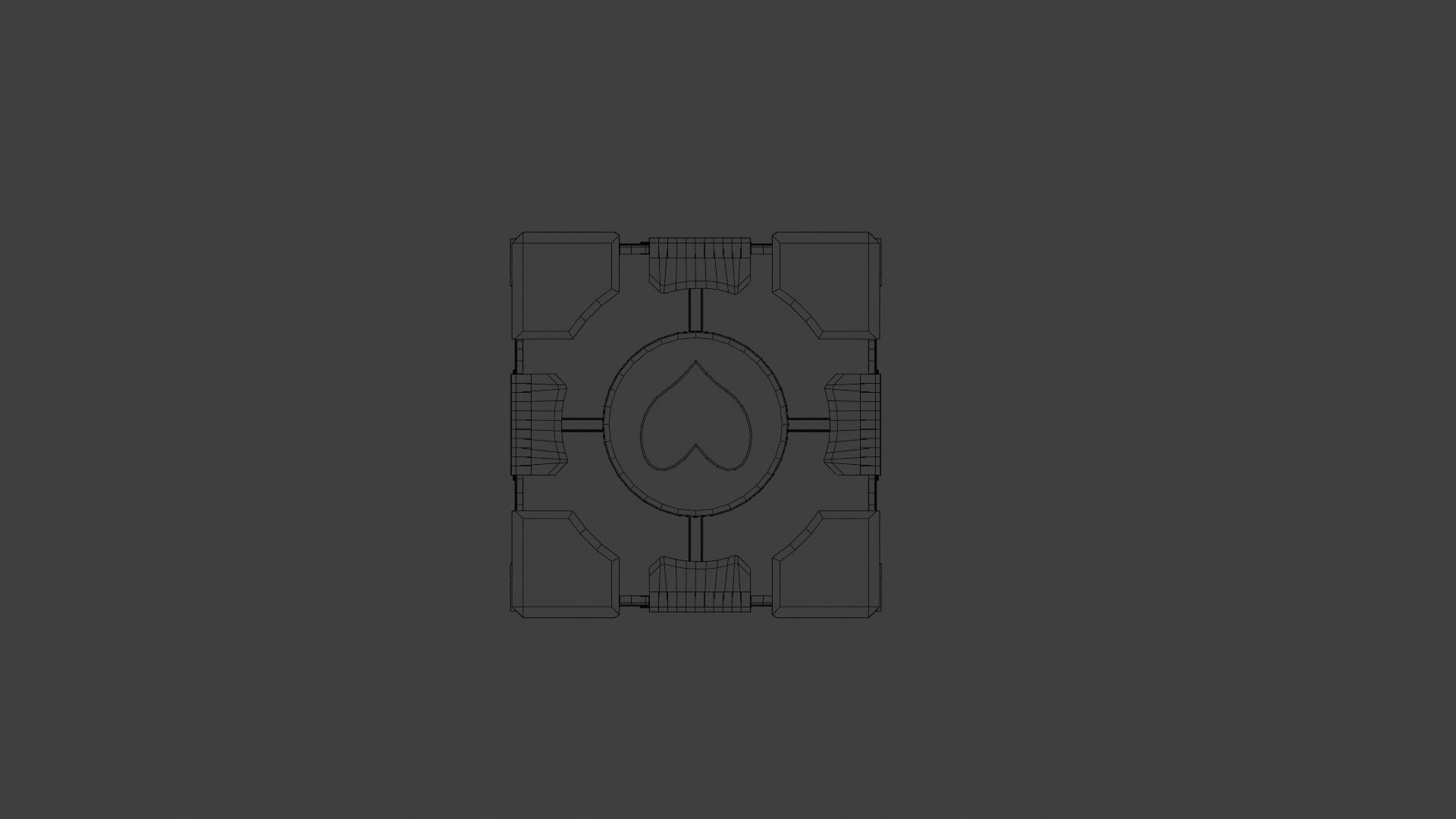 Companion Cube 3D print model_4