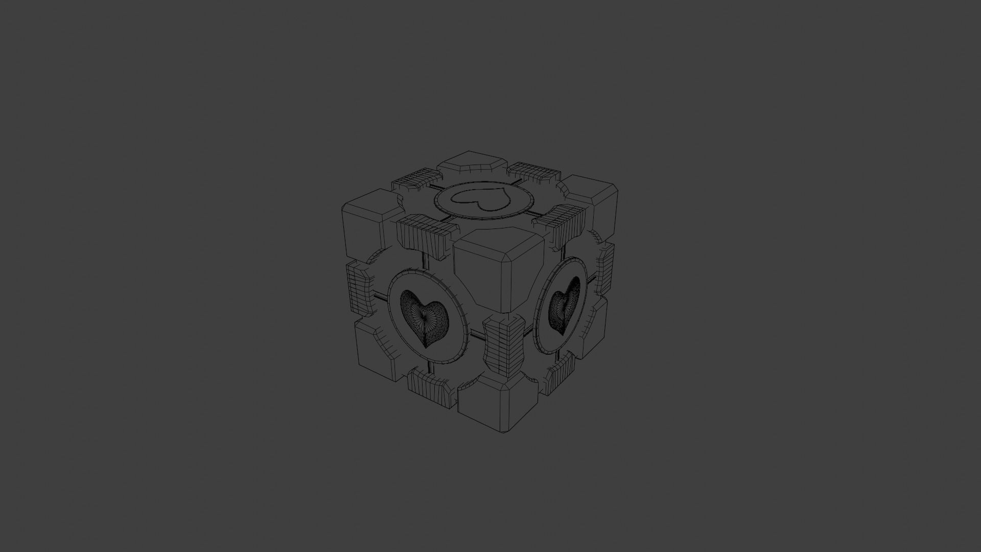 Companion Cube 3D print model_3