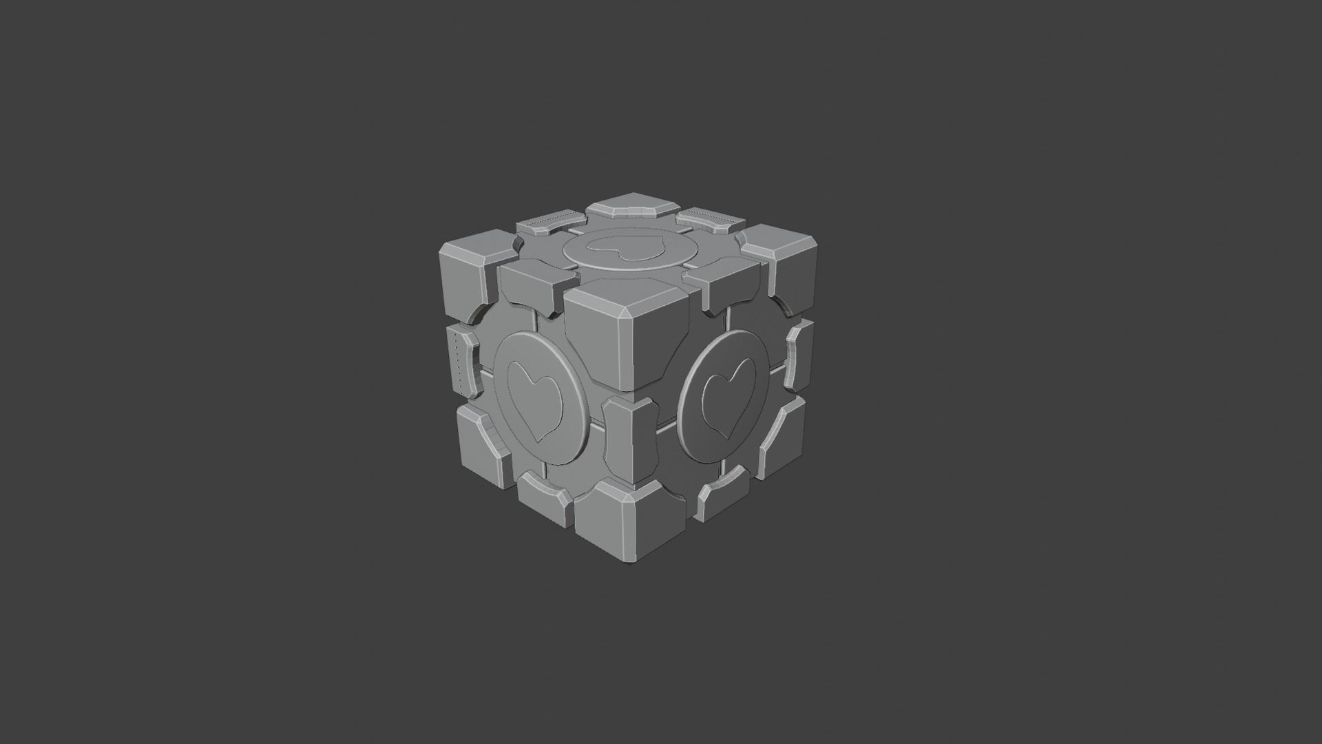 Companion Cube 3D print model_2
