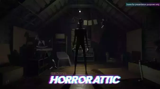 Low-Poly Horror Attic Pack Low-poly 3D model