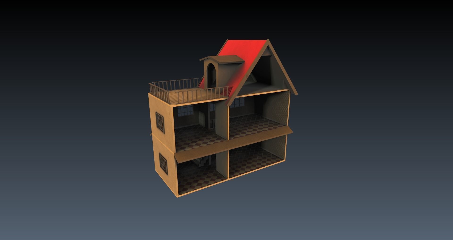 Low-Poly Horror Attic Pack Low-poly 3D model_27