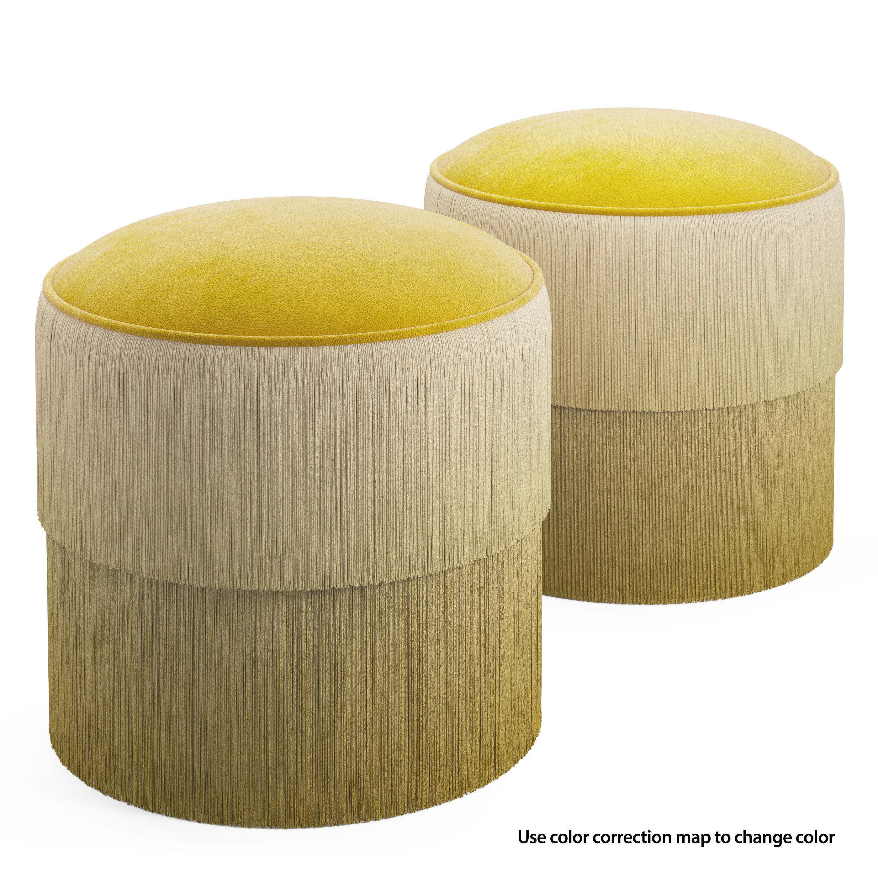 Fringes Ottoman 3D model_5