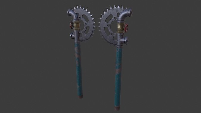 Zombie weapon Ax Free low-poly 3D model