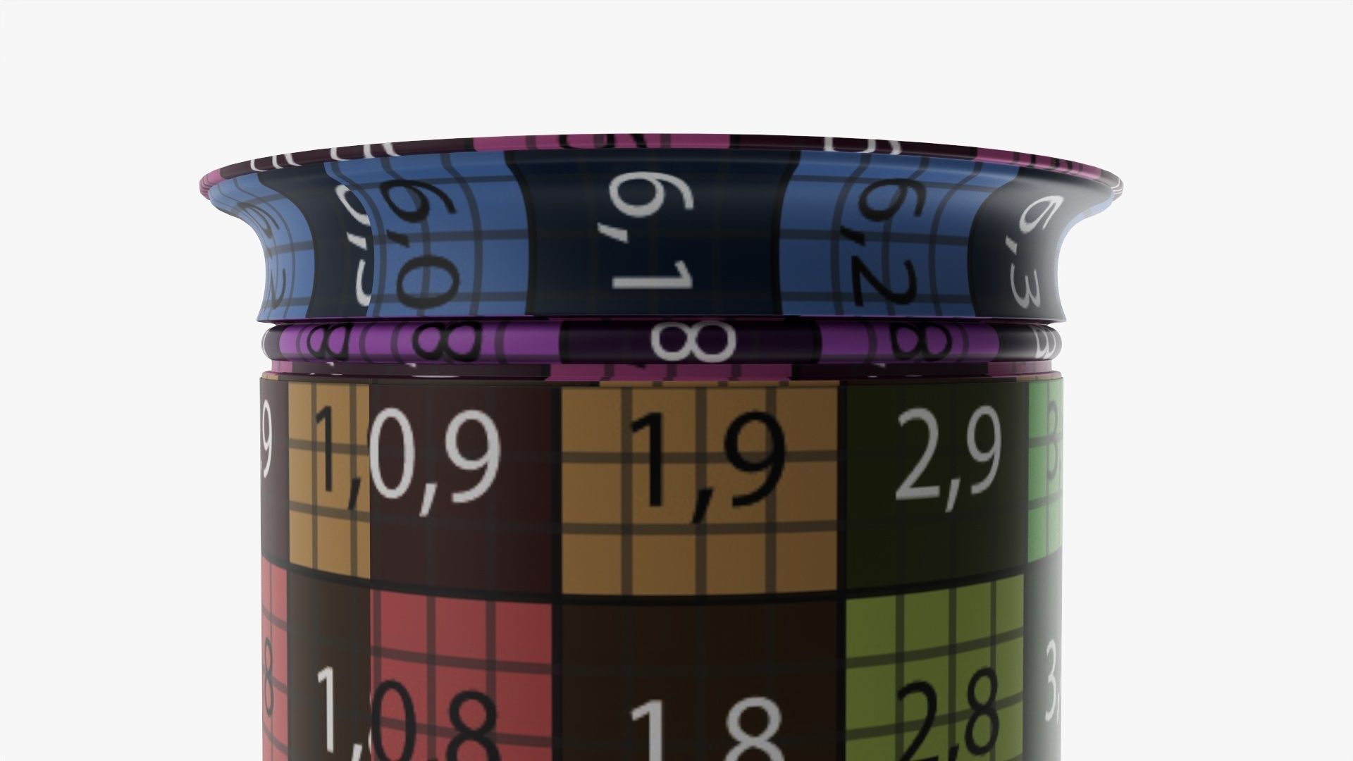 Advertising poster column mockup 3D model_10