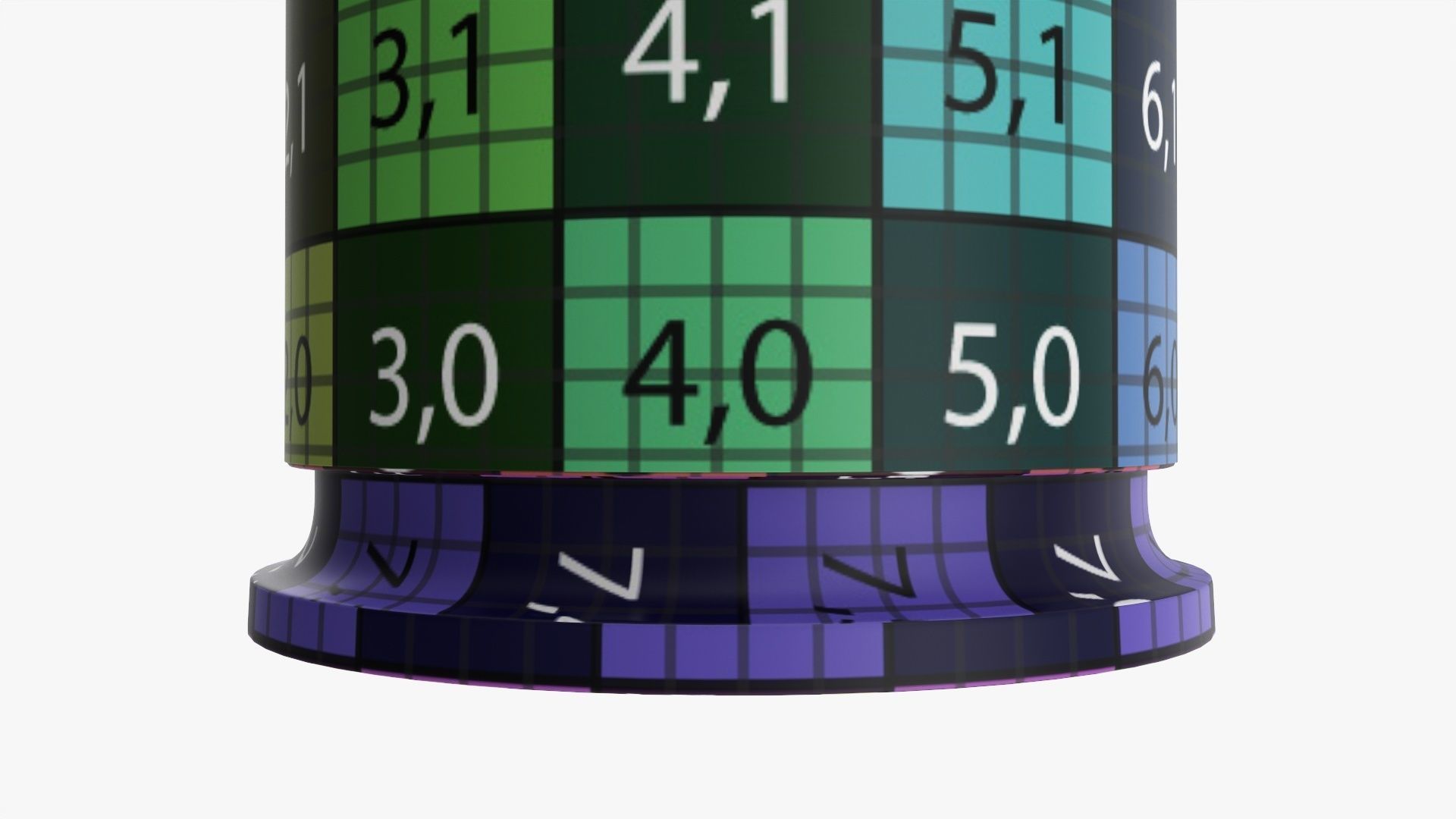 Advertising poster column mockup 3D model_11