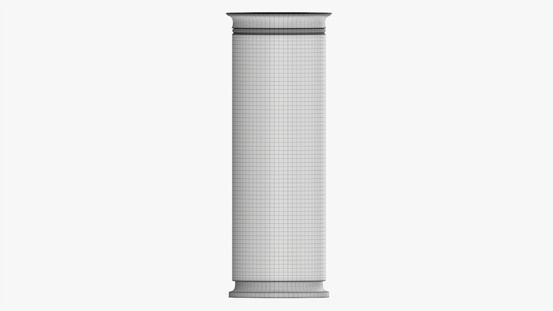 Advertising poster column mockup 3D model_8