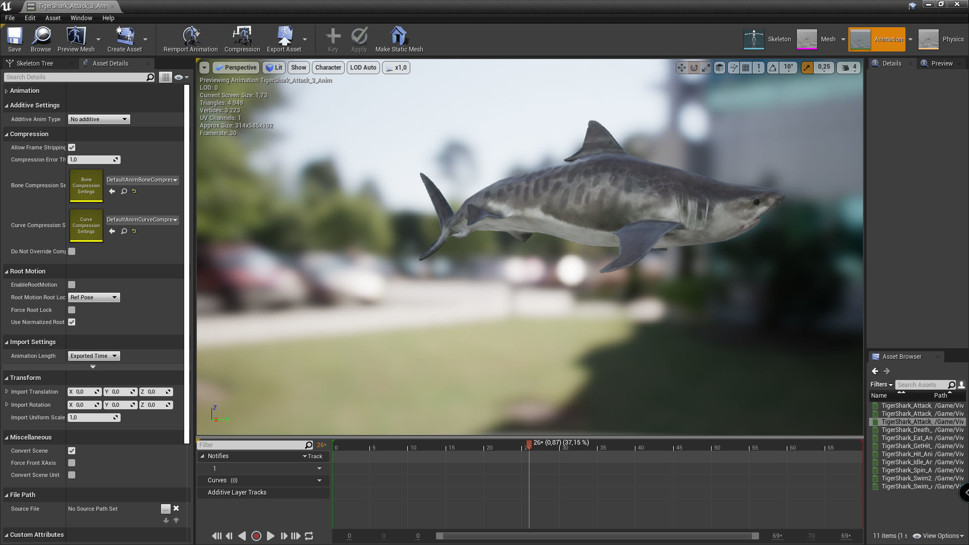 Tiger Shark - GameReady Low-poly 3D model_9