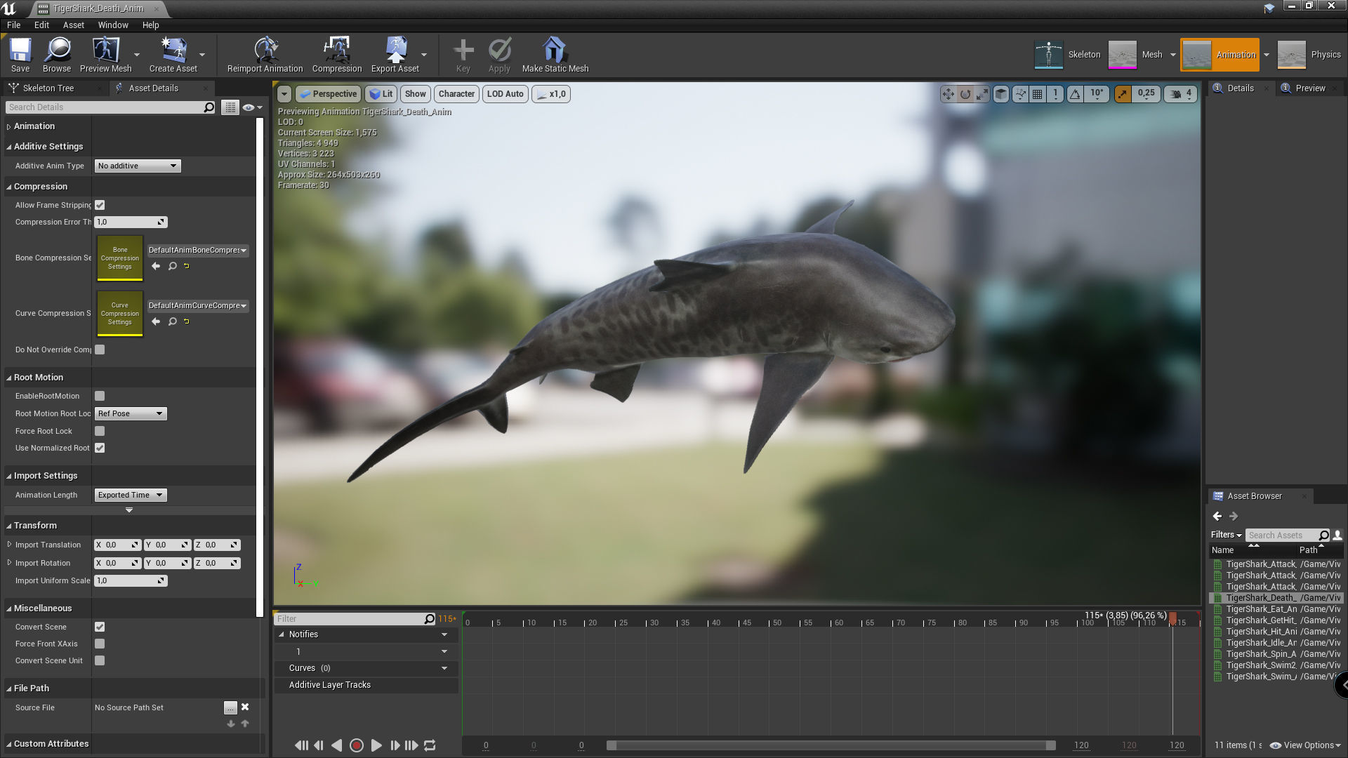 Tiger Shark - GameReady Low-poly 3D model_8