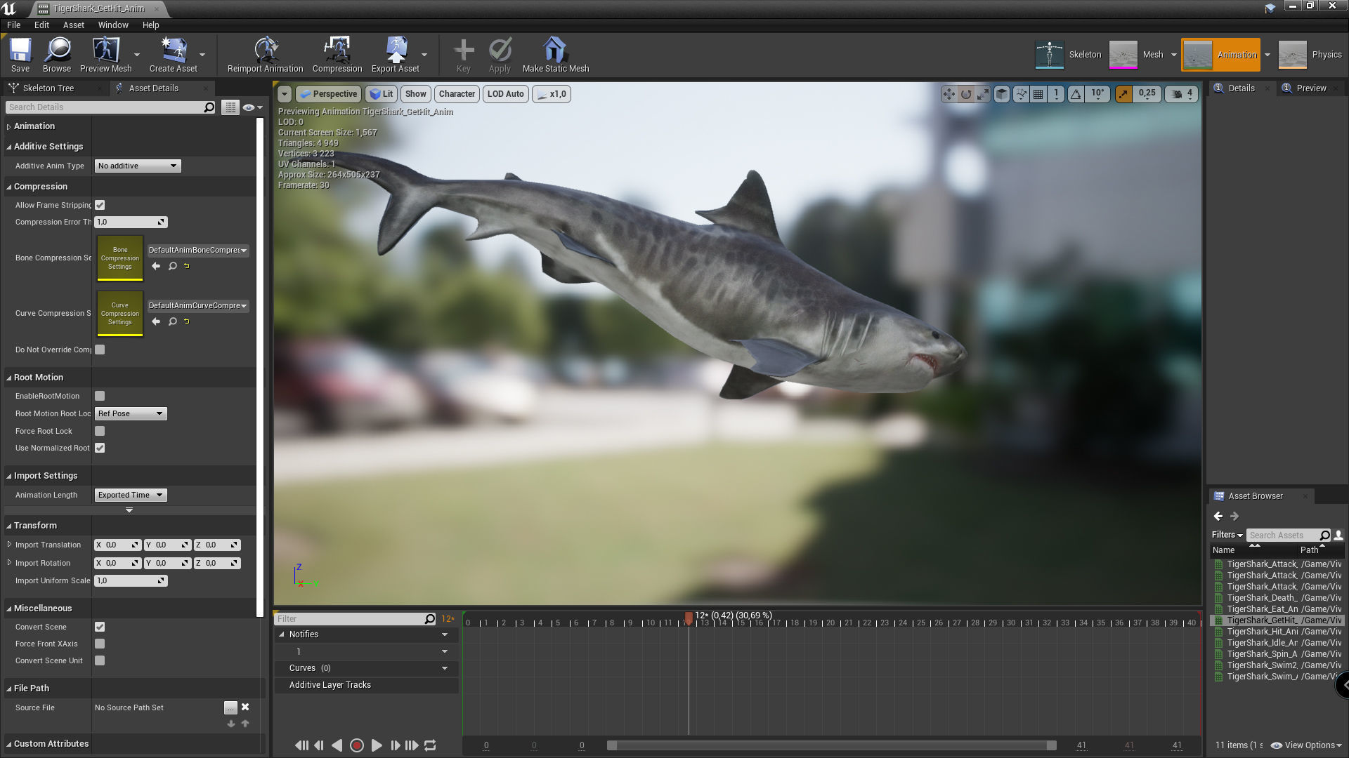 Tiger Shark - GameReady Low-poly 3D model_6