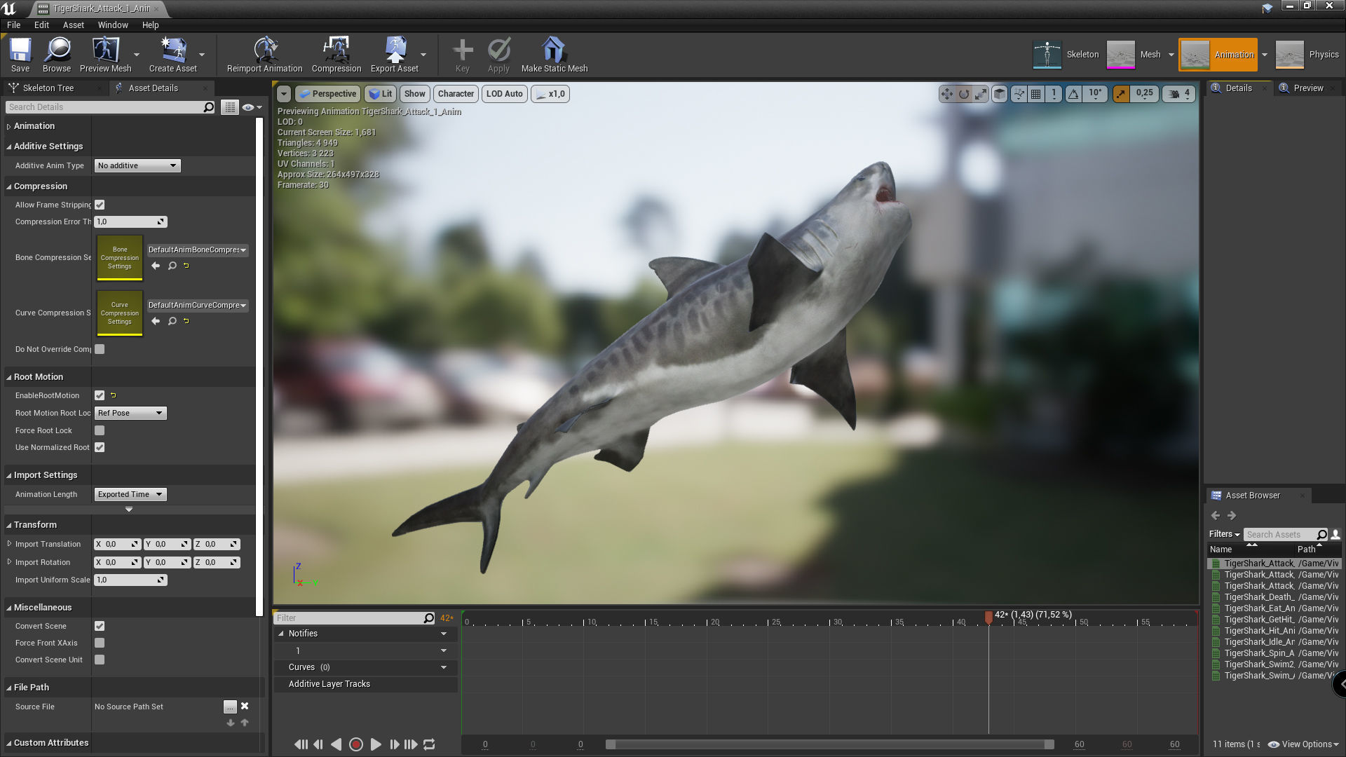 Tiger Shark - GameReady Low-poly 3D model_10