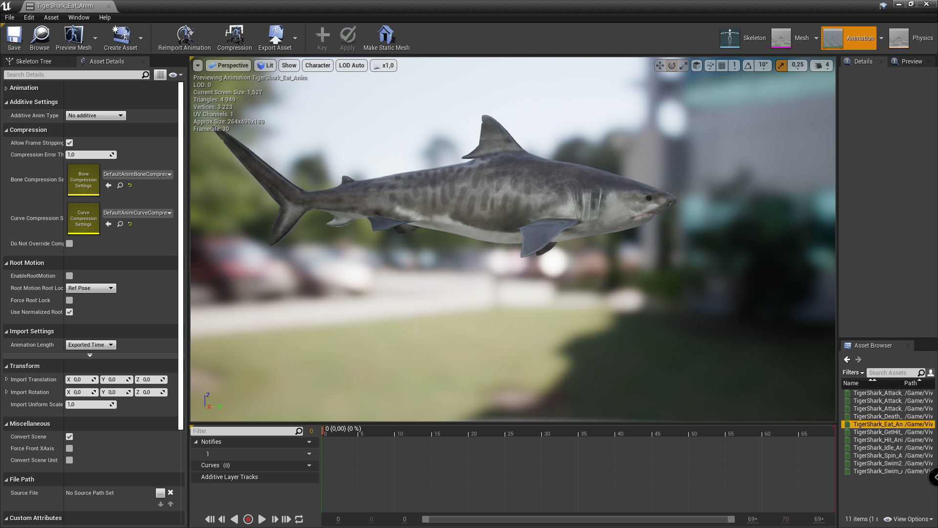 Tiger Shark - GameReady Low-poly 3D model_7