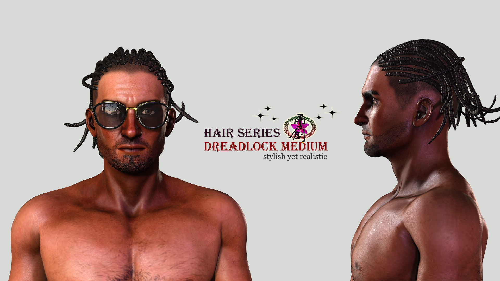 Visual Rock - Dreadlock Low-poly 3D model_1