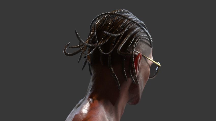 Visual Rock - Dreadlock Low-poly 3D model_3