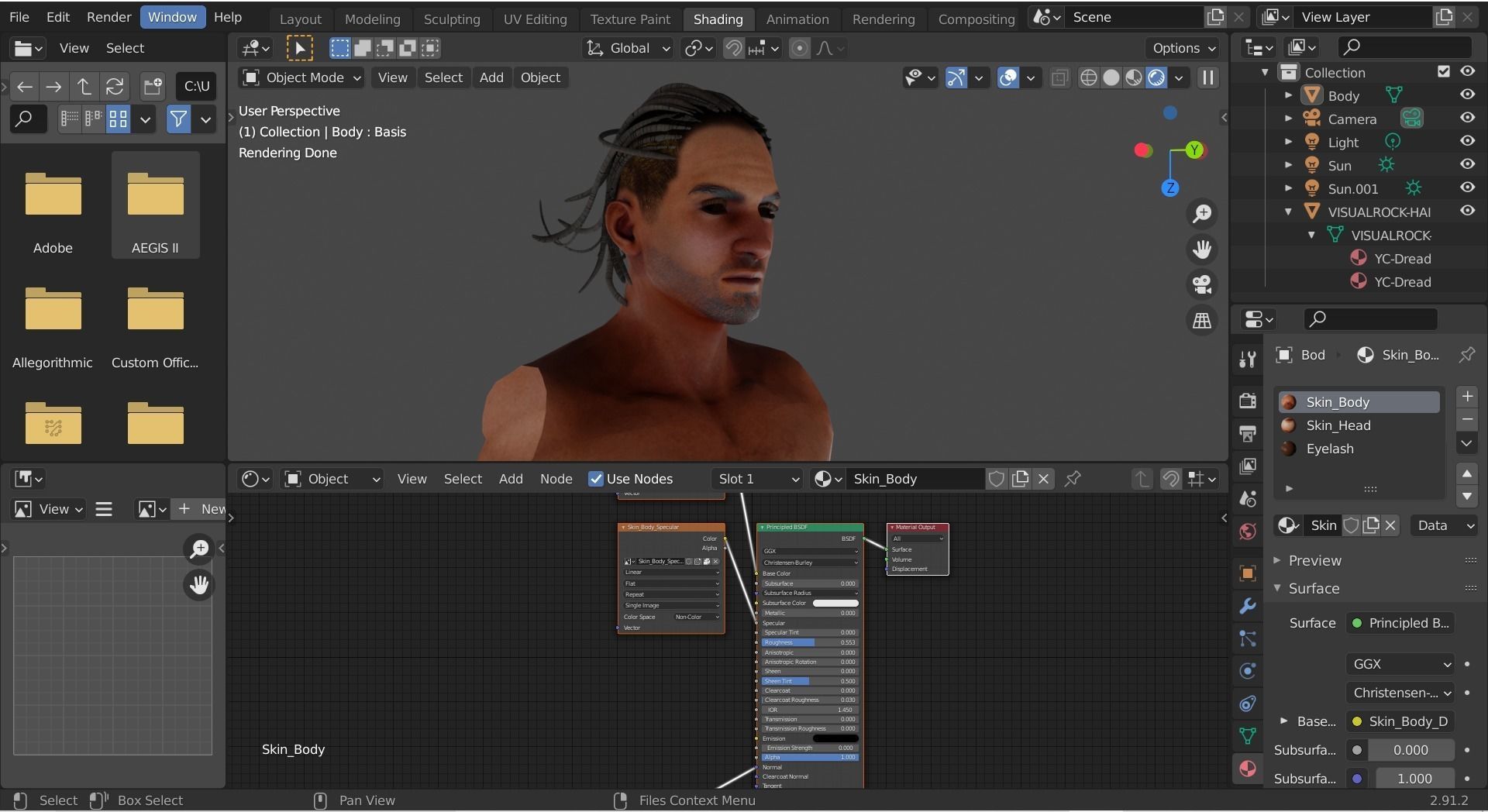 Visual Rock - Dreadlock Low-poly 3D model_7