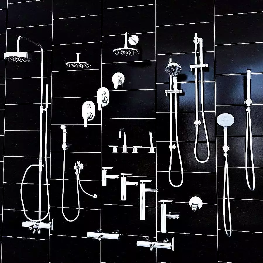 Classic kohler shower faucets Low-poly 3D model