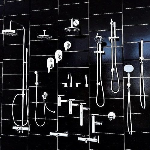 Classic kohler shower faucets Low-poly 3D model
