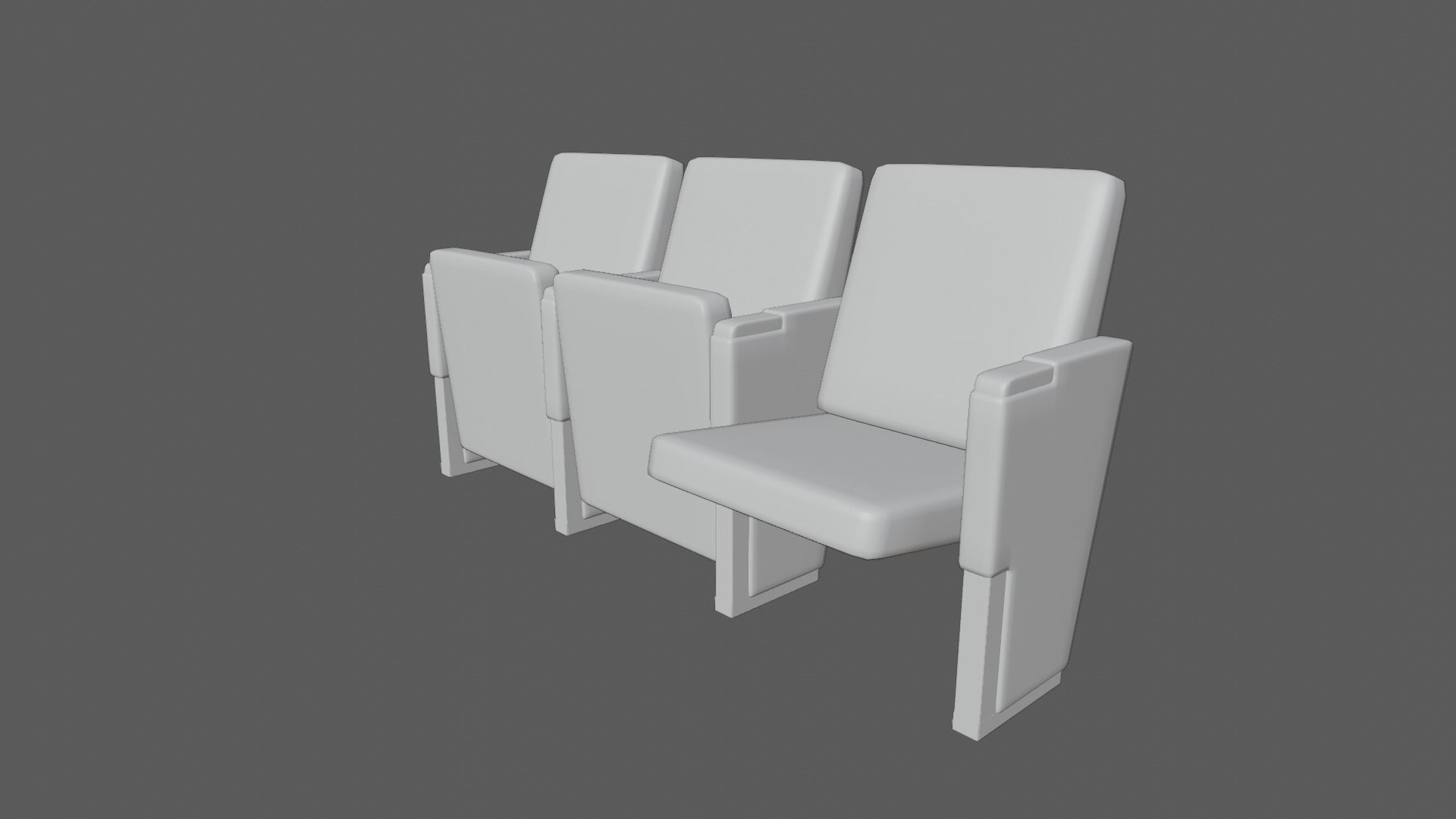 Auditorium Chair 3D model_5