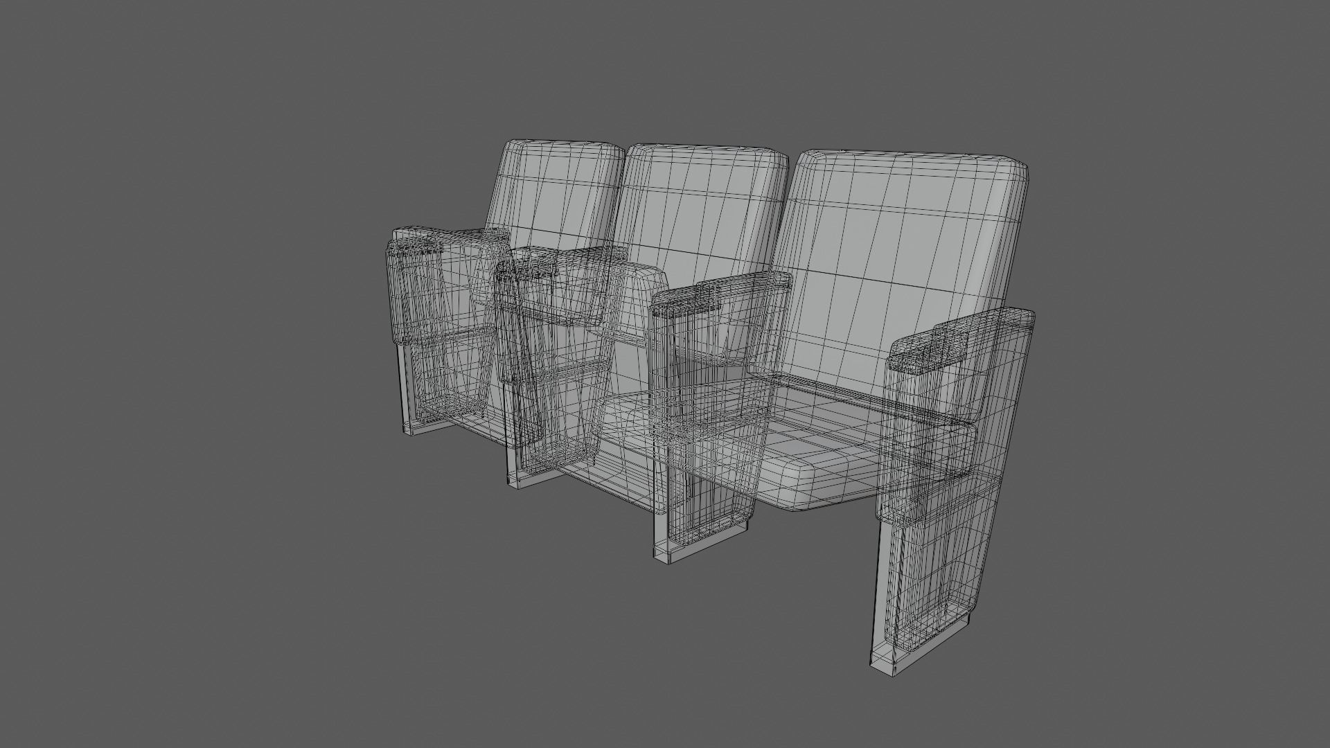 Auditorium Chair 3D model_7