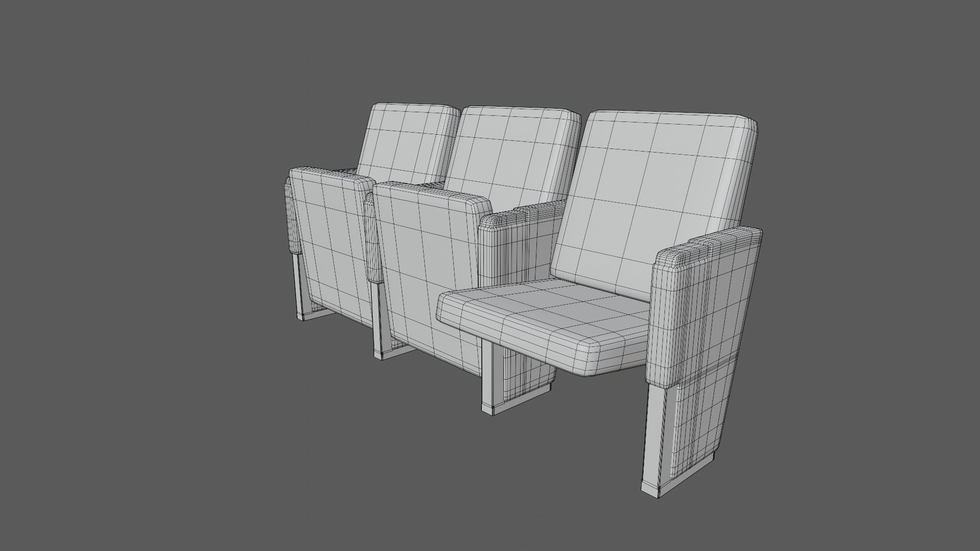 Auditorium Chair 3D model_6