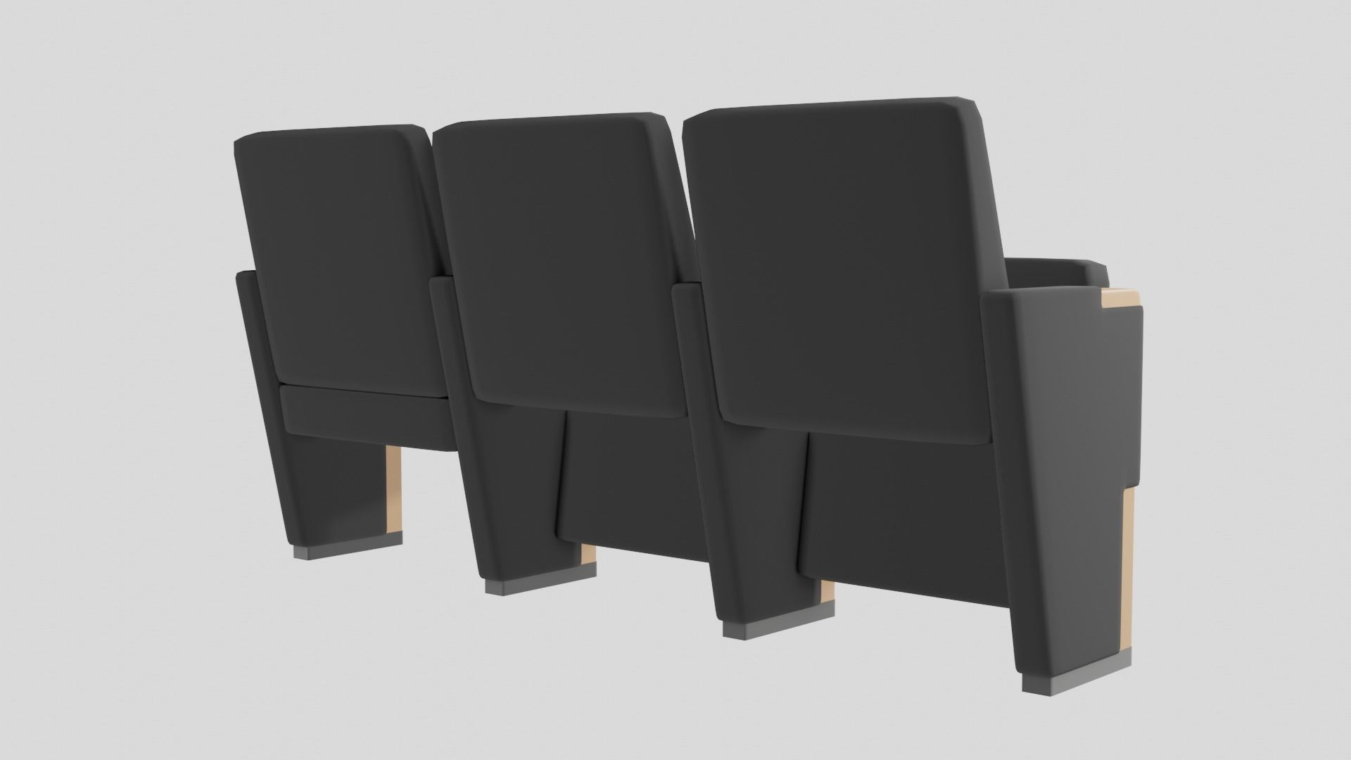 Auditorium Chair 3D model_2