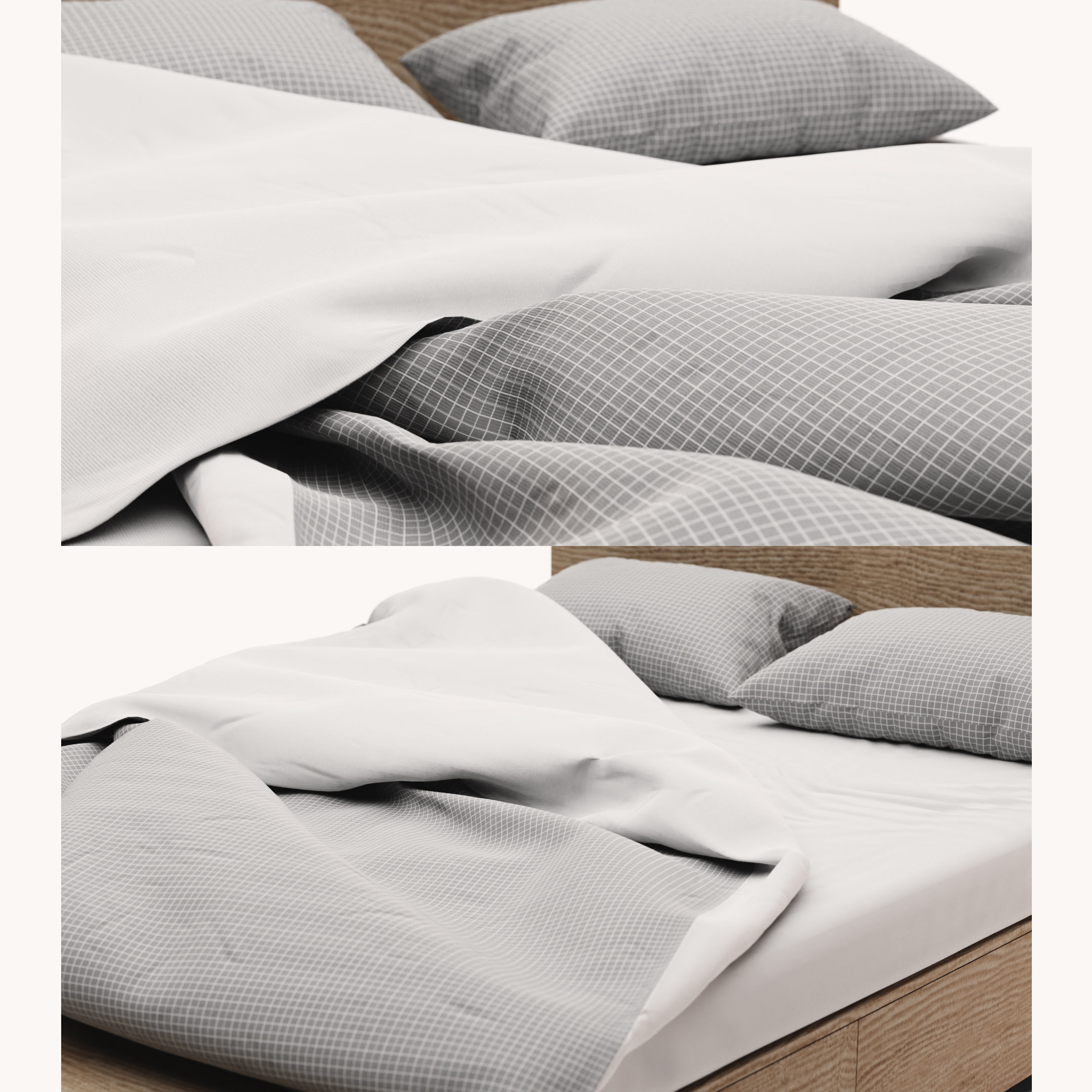 Tall Bookshelf Drawer Bed 3D model_2