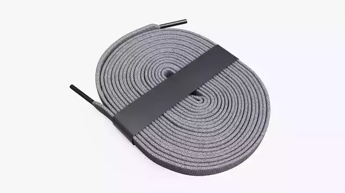 Flat sneaker shoelace roll