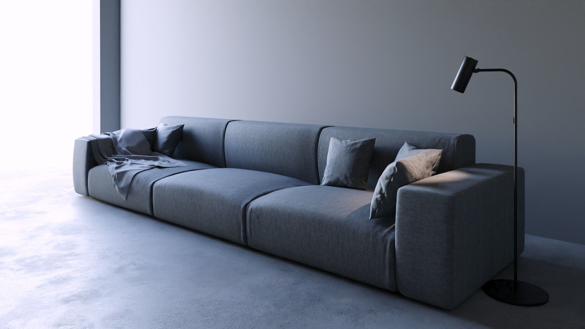 Modern sofa for archviz Free 3D model_14