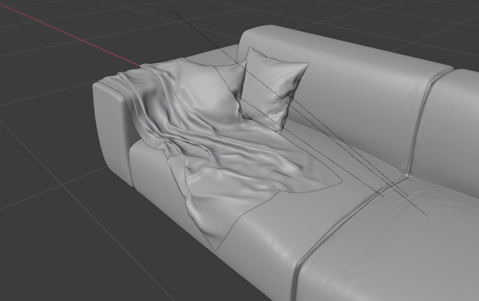 Modern sofa for archviz Free 3D model_5
